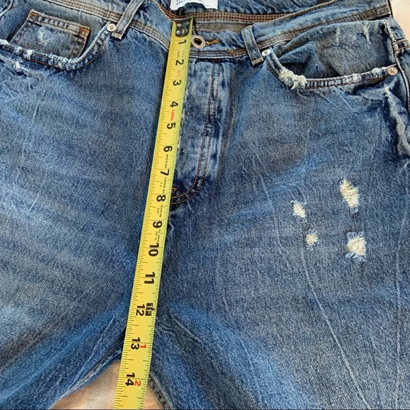 NWT ZARA men’s capris distressed jeans-size 32 - Picture 10 of 12